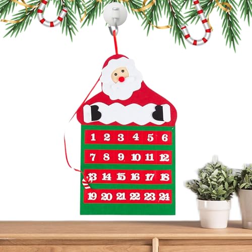 Krippenstoff | Wand Weihnachten | Weihnachten Basteln | Kalender mit 24 Taschen Filz 2024 | Tragbar für Weihnachten von Ziabxhn