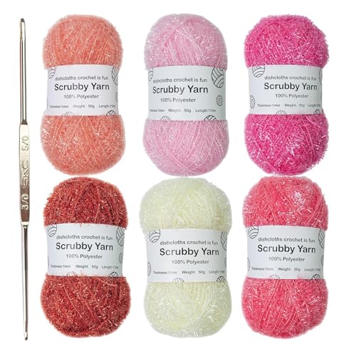 Funny Scrub – Scrub Daddy – Häkelgarn – Häkelgarn Paket Wolle zum Stricken Zubehör Häkeln Strickzubehör Strickzubehör Strickzubehör Baumwollgarn bunt von Ziennhu