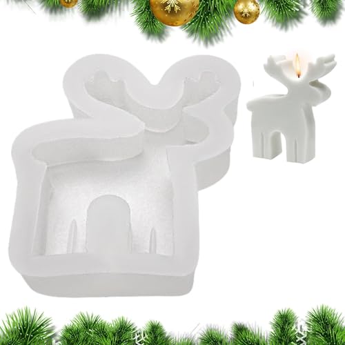 Weihnachtselkform – Gewürzkerzenform für Weihnachtsbaum 3D | Epoxidharz-Formen zum Thema Winterferien zum Basteln, Kerzen, Seifen von Ziennhu