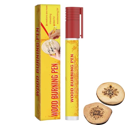 Ziennhu Holzbrennstift, wasserfester Holz-Scorch-Stift mit ölbasierter Tinte, Brandmalerei-Werkzeug, tragbares Holzbrennwerkzeug für Künstler, Anfänger, Bastelschablone, Holzverbrennung von Ziennhu