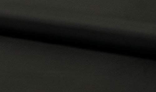 elastischer Futterstoff in unifarben Schwarz als Meterware zum Nähen, 50 cm von Zierstoff einfach nähen