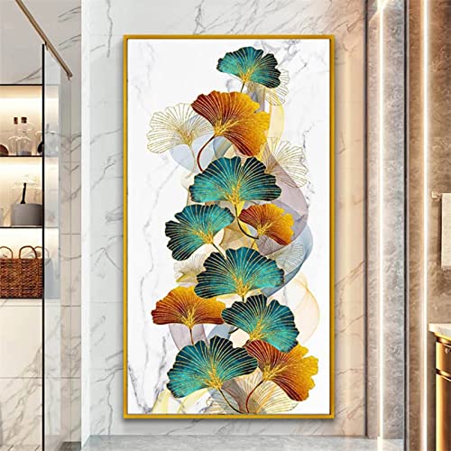 5D Diamond Painting kit, Ginkgo biloba Diamant Painting Bilder Vollbohrer 30x60cm mit Diamond Painting Zubehör, Daiments Painting Erwachsene Kinder DIY Stickerei Set Dekor Wohnzimmer Wand Gift von Zikange