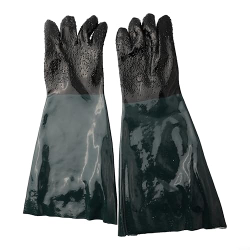 Professionelle Sandstrahl-Handschuhe, PVC-Material, 45,7 x 22,9 cm, 111,8 cm, mit Baumwolle gefüttert von Zilimontt