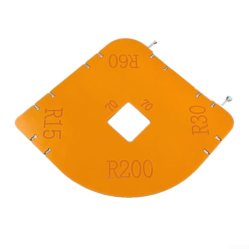 Zilimontt Oberfräsenschablonen mit abgerundeten Ecken für präzise Positionierung und glatte Schnitte, 8 Winkeloptionen, Bogenwinkel-Positionierungsschablone, Eckradius-Router-Schablone (B) von Zilimontt