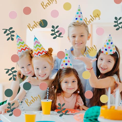 Babyparty Deko Konfetti,200 Stück Baby Grün Gold Babyparty Dekos,BabypartyDekos Tischdeko,Babypartys Tischdeko Konfetti Dekoration Neutral,Für Gender Reveal Party,Babyshowerparty von Zimoer