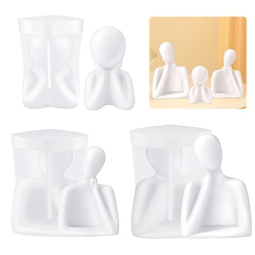 3PCS Silikon Gießform, 3D Gießformen Silikon, Kerzen Formen Silikon Körper Formen, Kerzen von Zimuty