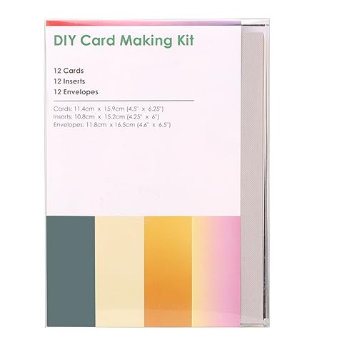 Insert Cards für Cricut Joy - 12 Pack DIY Karten Bastel set mit Karten, Einsätze, Umschläge - DIY Card Making Kit Kartenherstellung in Minutenschnelle, Verwendung mit Cricut Card Matte, Stil 4 von Zinueen