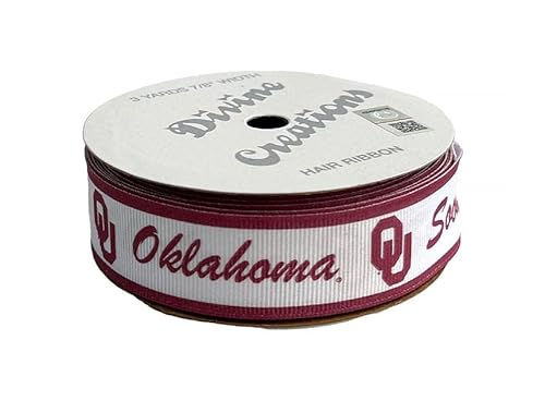 Oklahoma Ripsband, 2,2 cm, lizenziert von Divine Creations, offizielles Lizenzprodukt, 2,7 m von Zip Sew Craft