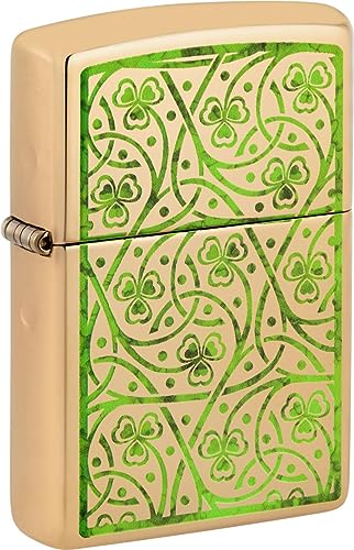 Messing poliert Fusion Clover Leaves 60006807 von Zippo