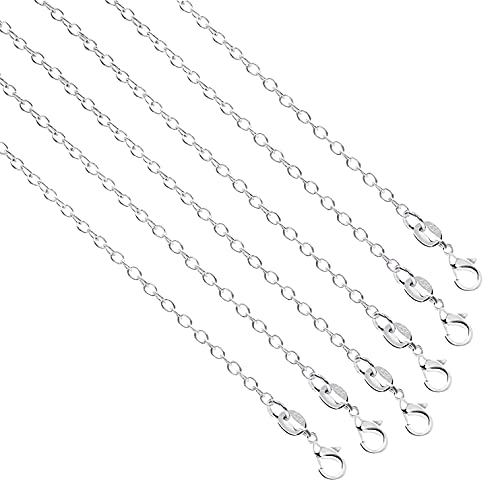 Halskettenkette, 6 PCS versilbert Schlangenkette Schmuckherstellungsketten für Frauen DIY Handwerk Schmuckherstellung liefert 18 Zoll von Ziranee