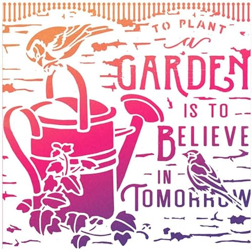 Schablone 20x20cm - Believe in tomorrow. Schablone, Stencil von Zita´s Creative