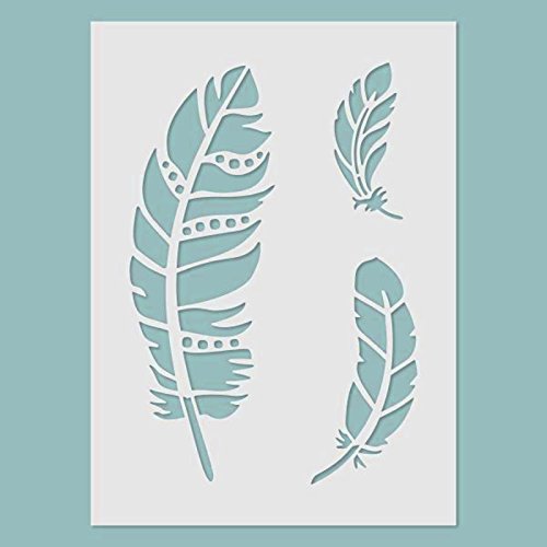 Schablone - Feather. Schablone, Stencil von Zita's Creative