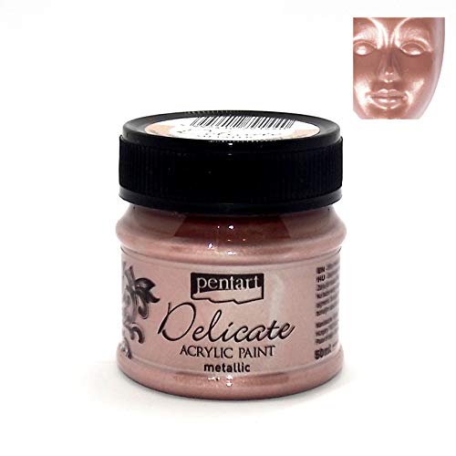 Zita's Creative Acrylfarbe Metallic Delicate 50ml - Rosegold. Metallfarbe, Bastelfarbe, Acrylfarbe von Zita's Creative