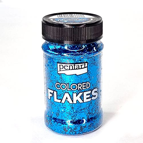 Zita`s Creative Colored Flakes - blau. Metallflocken, Glitterflocken, Metallflolie von Zita`s Creative