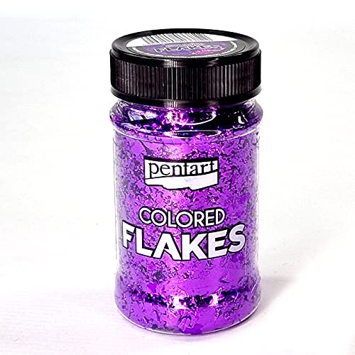 Zita`s Creative Colored Flakes - dunkel lila. Metallflocken, Glitterflocken, Metallflolie von Zita´s Creative