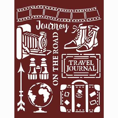 Zita`s Creative Schablone 20x25cm - Our way journey elements. Schablone, Stencil von Zita´s Creative