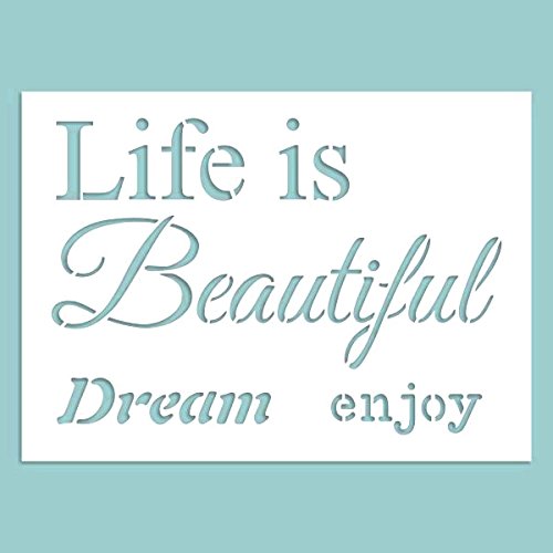 Zita's Creative Schablone - Life is Beautiful. Schablone, Stencil von Zita's Creative