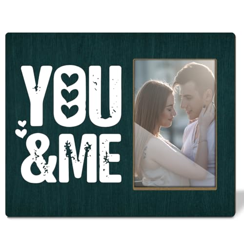 Bilderrahmen für Paare, You & Me, Geschenke für Ehefrau, Ehemann, 10,2 x 15,2 cm, Holz-Bilderrahmen für Tischplatte oder Wand, Hochzeitsgeschenke für Frauen und Männer, Geschenk für Hochzeit, von Ziyouza