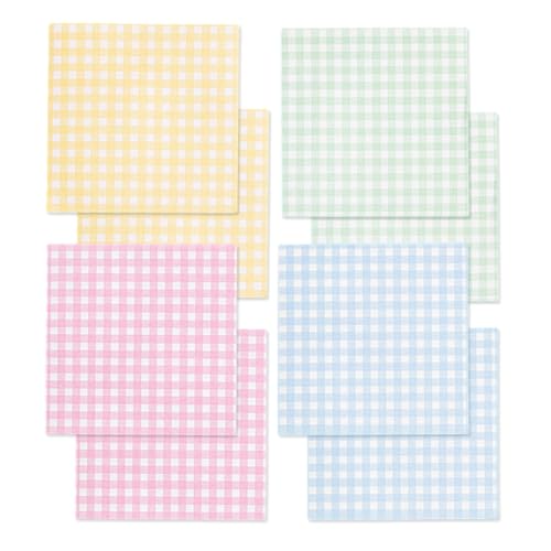 8 PCs Plaids Notizen Farbenfrohe Notepads Klebstoff Note Pad Einfache Notiz Memos Pad Gitter Notenpolster von Zktfyshk