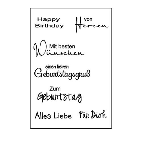 Clear Stamp German Words Transparent Clear Silicone Stamp/Seal for Scrapbooking Cards Making von Zktfyshk