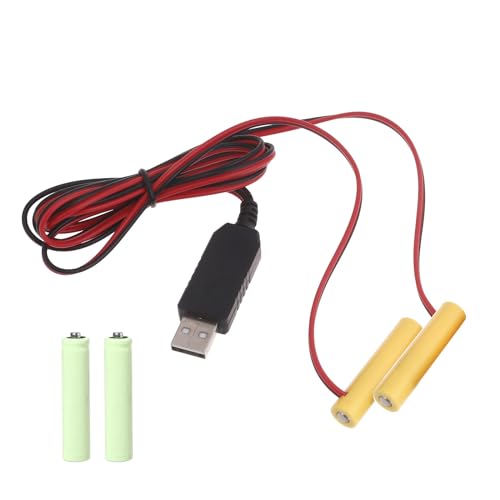 Zktfyshk USB-Stromwandler, Batterie-Eliminatoren auf 1,5 V, 3 V, 4,5 V, 6 V, LR03 Batterie-Eliminatoren für Clocls-Fernbedienungen von Zktfyshk