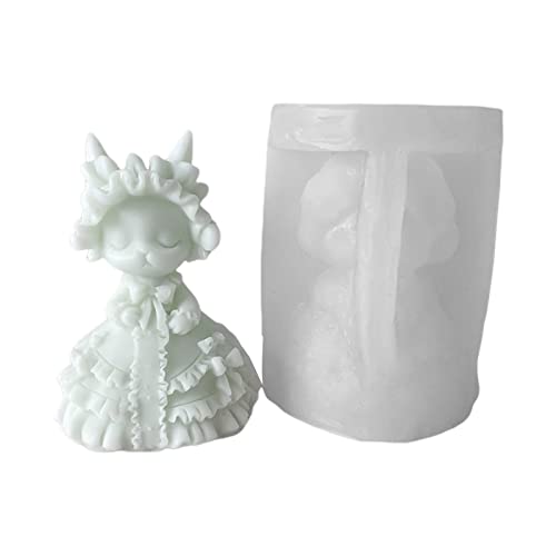 3D Kaninchen Kerze Silikonform Handgemachte Desktop Ornamente Gips Epoxidharz Gips Form Für Heimdekoration von Zkydhbd