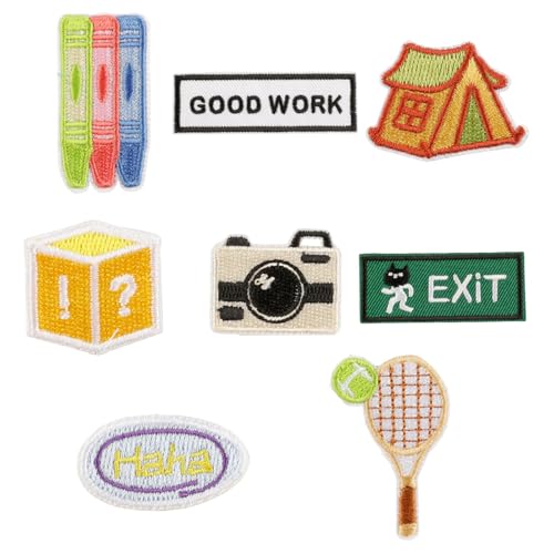 8 PCs Kamera Applikation Patches Arbeit Eisen Tennisschläger Bestickte Reparatur Nähen Sie 8 PCs Kamera Applikation Patches Arbeit Eisen Tennisschläger Bestickte Reparatur Nähen Sie von Zkydhbd
