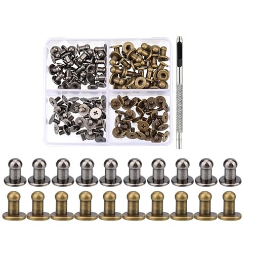 Zkydhbd 4MM 7MM 8MM Metallschrauben Spikes Und Nieten Für Kleidung Schuhgürtel Tasche Dekorationen Ledernieten Schrauben Knopfnieten von Zkydhbd