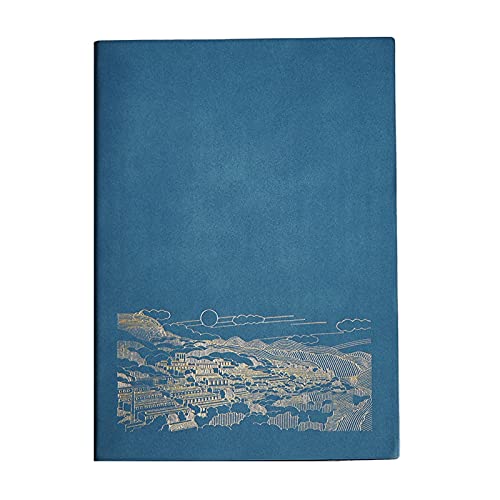 ZlZqlyx Journaling-Notizbücher, Notizbuch-Schreibbuch-Notizblock mit Hardcover, B5, weiche Oberfläche, Kunstleder, 100 g/m², 100 Blatt Papier, geeignet for die Hand, Büro-Hardcover-Notizbuch(Blue) von ZlZqlyx