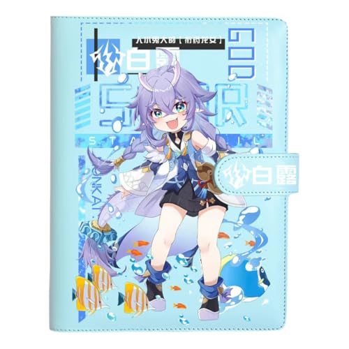 Honkai Star Rail Bailu Journal Planer Anime Merch Spielfigur Edelstahl Binder PU Leder 160 Seiten mit Magnetverschluss Geschenk für Geburtstag Jahrestag von Zllada