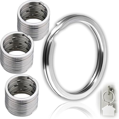 30 Stück Schlüsselring, 25 mm Edelstahl, geteilte O-Ringe, Schlüsselringe, Spaltringe für Schlüsselanhänger, kleine Schlüsselanhängerschlaufe, Schlüsselanhänger zum Basteln, von ZmdecQna