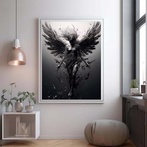 40x50cm 5D Diamond Painting Erwachsene, Engel Flügel DIY 5D Diamant Painting Bilder mit Zubehör, Diamant Malerei Diamant Kunst Malerei Stickerei Kreuzstich Arts Basteln Kits für Home Wand Décor D96 von Znnegxiia