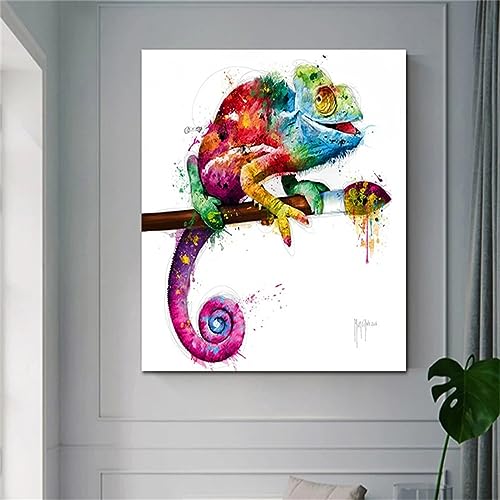 5D Diamond Painting Bilder Vollbohrer Tierisches Chamäleon 25x30cm Diamant Malerei für Erwachsene Kinder Kunsthandwerk Stickerei Malerei Diamant Painting nach Anzahl Kreuzstich für Home Wand Decor von Znnyaak