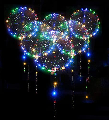 Zodight 10 PCS LED Luftballons, 20 Zoll Helium Ballons Luftballons Geburtstag mit 3m Lichterketten, Leuchtende Luftballons helium für Party Hochzeit Deko (Bunt) von Zodight
