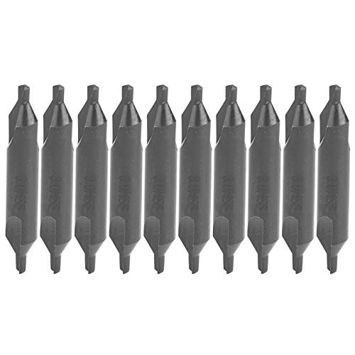 10pcs gerade Shank -Drehbohrbits, Zentrieren von Bohrern, industrielles Verarbeitungswerkzeug, Stahl, hohe Geschwindigkeit, für Drehmetallbearbeitung, Spotting -Metallbearbeitung von Zoeyilan