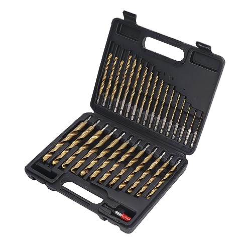 30 PCs Set Twist Drill Bit Set, Hochgeschwindigkeits -Stahl -Jobber Länge Bohrbit Kit mit Verlängerungsstabspeicher für Holzkunststoff -Aluminiumlegierung von Zoeyilan