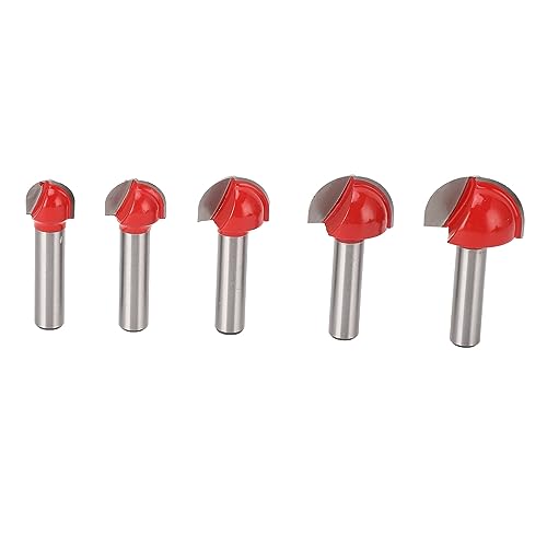 5 PCs Flush Trim Router Bit, Schaftkarbid -Kernbox -Router -Bit, Runde Nasenrouter Bit, Carbid, zum Schneiden von Holzbearbeitung von 0,31 x 0,63 Zoll von Zoeyilan