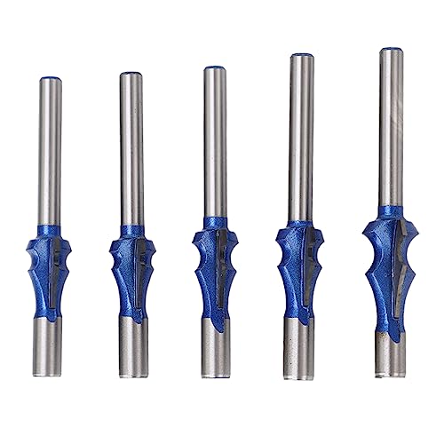 5 PCs Muster Flush Trim Router Bit eingestellt, nach oben geschnittenes Bit -Set für Flush Trim -Trim -Router, Holzbearbeitungs -Mahlen -Cutter -Werkzeug, 1/4 Zoll Shank, für von Zoeyilan