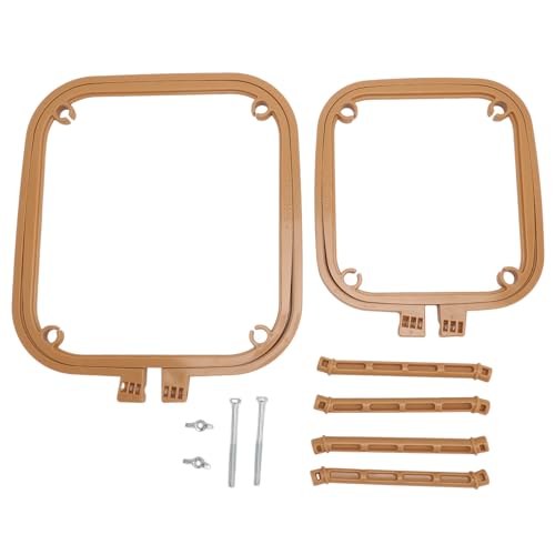 Doppelschichtige Stickrahmen, Kunststoff-Cliprahmen, Stanznadelrahmen, verstellbares integriertes ABS-Nadelhalterwerkzeug, für Stickerei und Kreuzstich (#4) von Zoeyilan