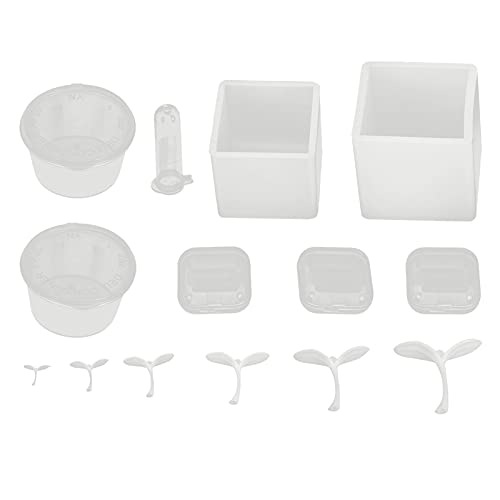 Silikon-Schmuckguss-Set, DIY-Schmuckherstellungsset für Anfänger, DIY-Bastelzubehör-Set mit 2 Grasblättern und Kunststoffbox von Zoeyilan