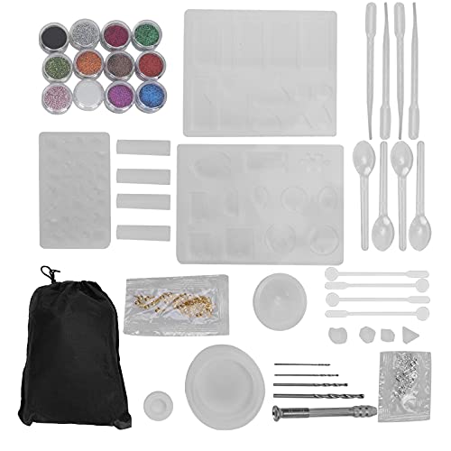 Silikon-Schmuckguss-Set, Schmuckherstellungs-Set, DIY-Bastelzubehör, Ohrringe, Schmuckzubehör-Set, Halsketten- und Armbänder-Anhänger-Herstellungswerkzeuge, von Zoeyilan