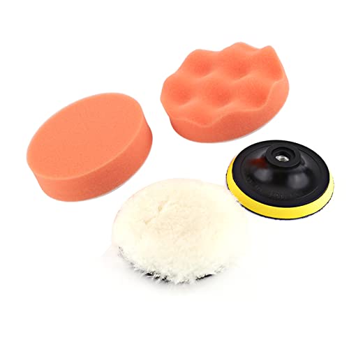 5pcs 4 -Zoll -Polierpolierkit -Kit -Werkzeug für Autopolierpuffer mit M10 Bohradapter Professioneller Schwamm und Wollpolster für das Polieren von Autos und Wachsen weicher und 5pcs 4 -Zoll -Polierpolierkit -Kit -Werkzeug für Autopolierpuffer mit M10 Bohradapter Professioneller Schwamm und Wollpolster für das Polieren von Autos und Wachsen weicher und von Zohisin