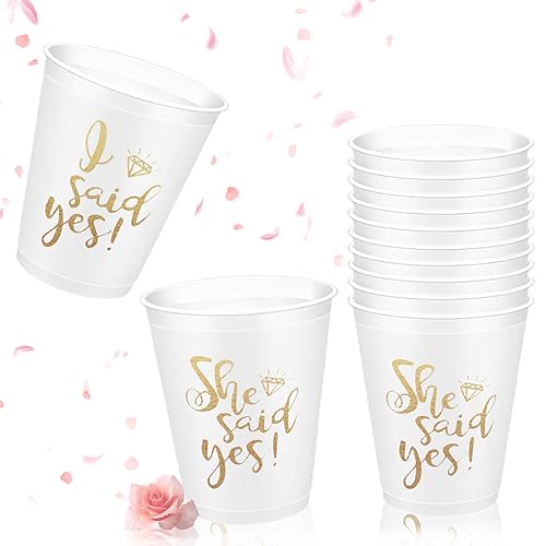 ZoneYan Braut und Team Braut Tassen, JGA Becher Bride, Bachelorette Party Cups, Team Braut Schnapsgläser, Hartplastik Becher Bride to be Deko JGA Accessoires Frauen, 12 pcs/350ml von ZoneYan