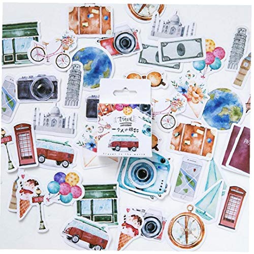 46 Stück Travel Aufkleber Diy Stempel Einfügen Stick Label School Supply Stationery Aufkleber (reise Allein) von Zonfer