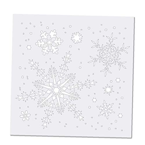 Zonfer Weihnachtsschneeflo Stencil Schablone, Schneeflocke Stencils Malerei Crafts Stencils, Weihnachten Schneeflocke Art Zeichnung Sprühen von Zonfer