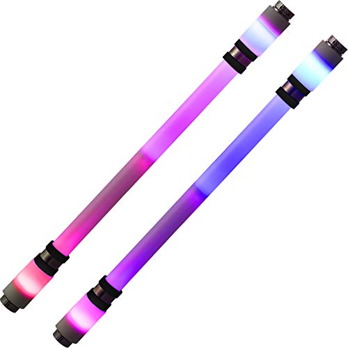 Zonon 2 Stück Rotierend Penspinning Stift LED Drehend Rotationsstift Rutschfest Beschichtung Stift Rotierend Kugelschreiber Ohne Stiftmine Stressabbau Spielzeug (Schwarz, Einfach Stil) von Zonon