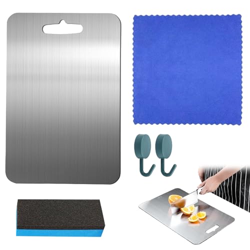 Edelstahl Titan Schneidebrett, Titanium Cutting Board, Stainless Steel Cutting Board von Zonoori