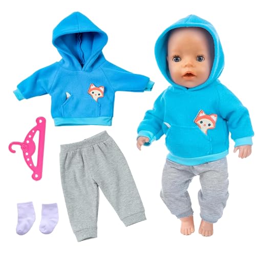 Zonoori Puppenkleidung 35-43 cm Set, Hoodie Puppenkleider 43 cm, Puppen Kleidung von Zonoori