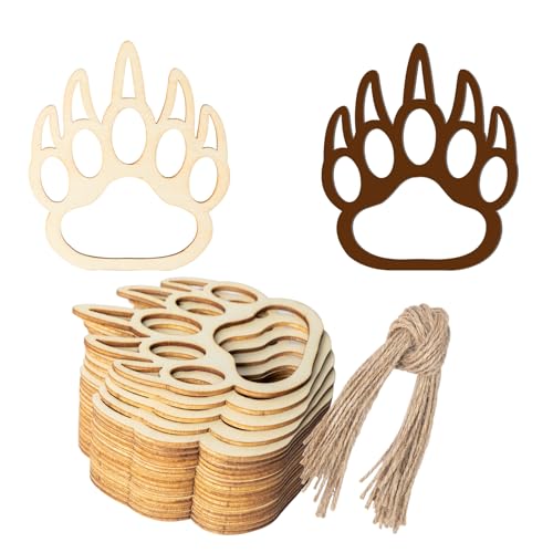 Bärentatze aus Holz, blanko, unlackiert, Ornamente für Weihnachten, Hochzeit, Geburtstag, Party, Erntedankfest, Dekoration, 20 Stück Bärentatze aus Holz, blanko, unlackiert, Ornamente für Weihnachten, Hochzeit, Geburtstag, Party, Erntedankfest, Dekoration, 20 Stück von Zontween
