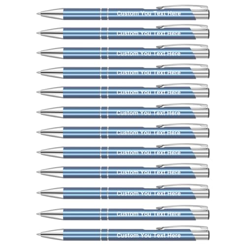 Zoonnis 100 Pcs Personalisierte Einziehbare Kugelschreiber für Business Personalisierte Gravierte Stift in Bulk für Frauen Männer mit Namen Text Customised Stift Schreiben mit Schwarzer Tinte von Zoonnis